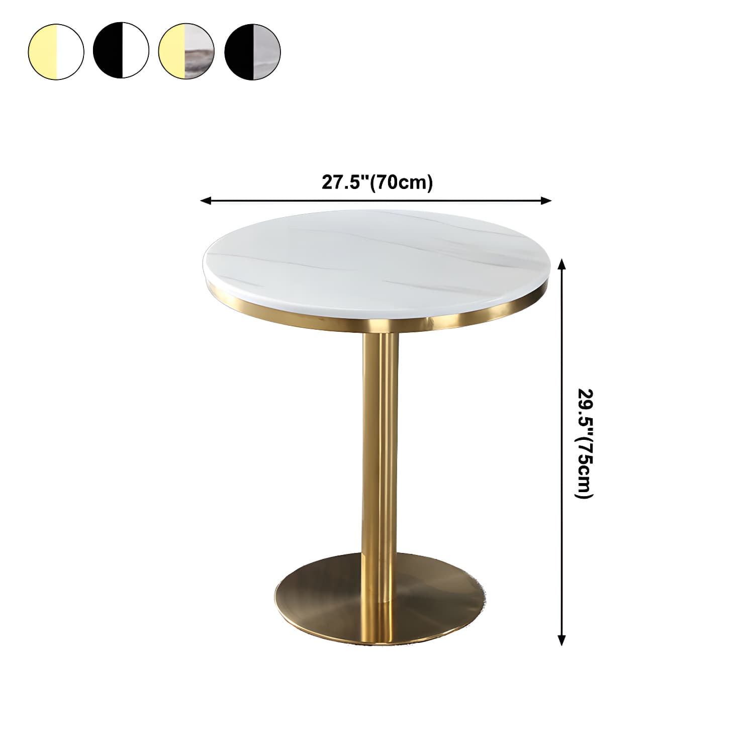 Sintered Stone Three-Color Dining Table Luxury Tulip Base Table for Dining Room - image 18