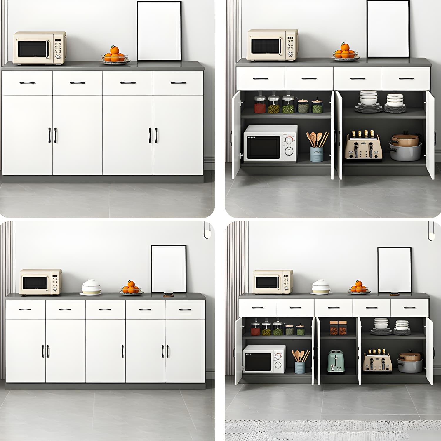 Modern Wood Sideboard Credenza with Drawers and Cabinets - Functional Storage Solution - image 18