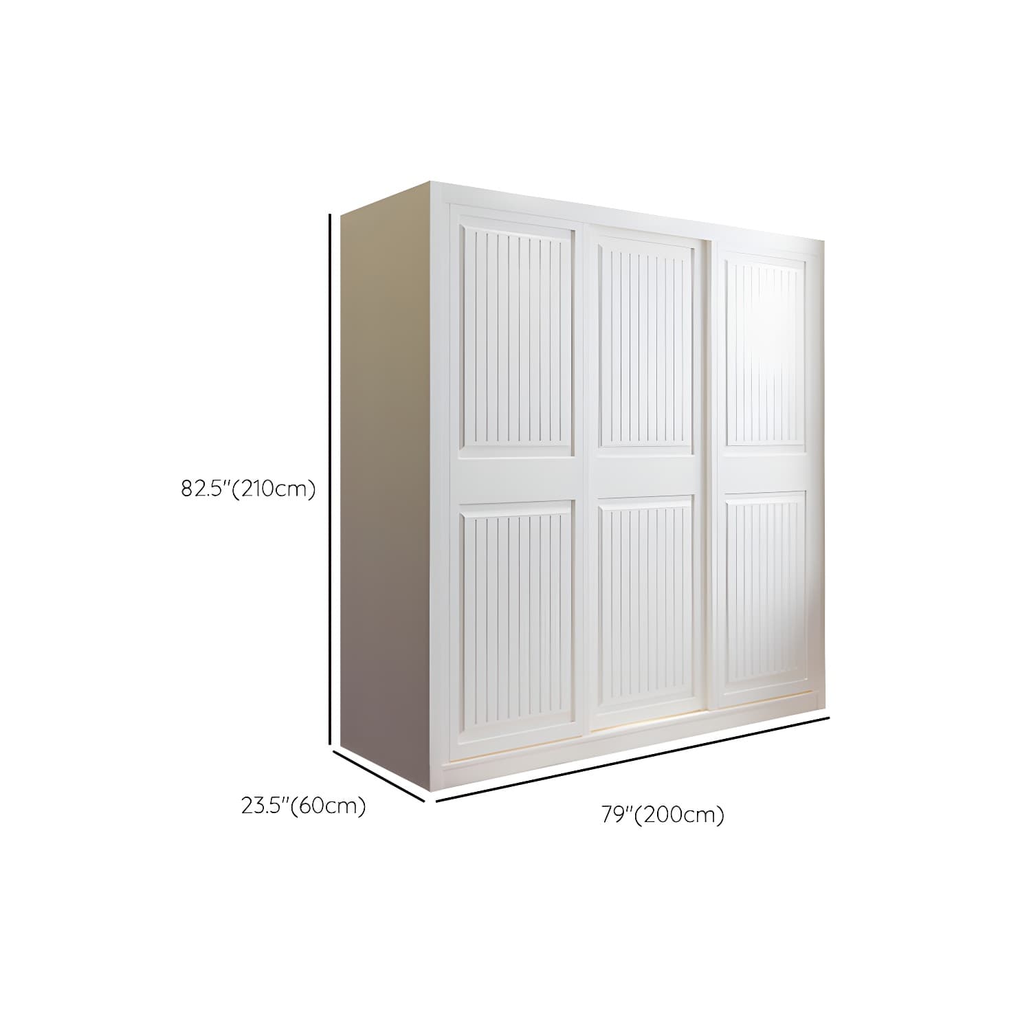 Contemporary Wardrobe Armoire with Garment Rod Wood Wardrobe Closet - image 15