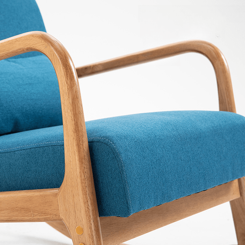 Casual Chalk/Cocoa/Azure Wood Rocking Chair Couch - image 17