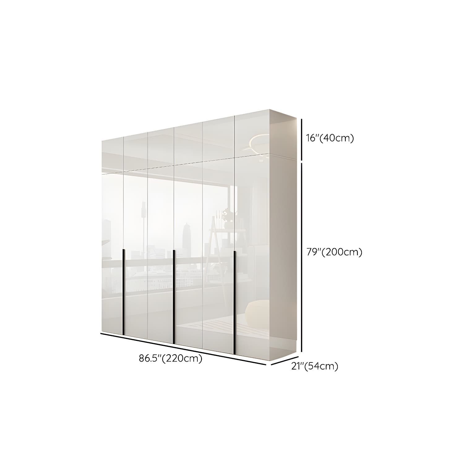 Hinged Wardrobe Armoire with Shelves White Wardrobe Closet for Home - image 28
