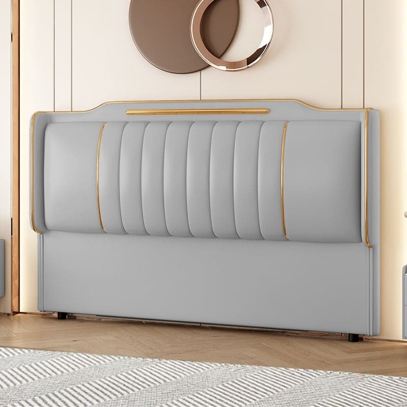 Simplistic Style Wingback Headboard with No Distressing in Pine Wood, Featuring Camelback Shape for King/Queen/Full Bed, Sponge Upholstery Fill, and Standard Height - image 7