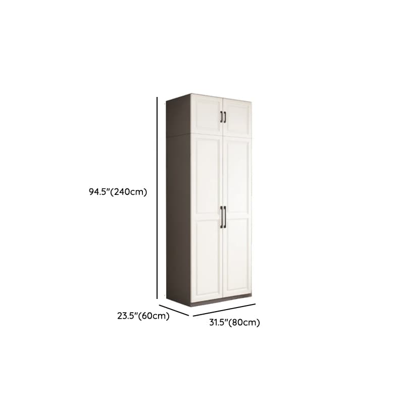 Chalk Minimalist Manufactured Wood Cabinet Armoire with 2-Drawer, Soft Close Door, Interior Shelves, and Clothing Rod - image 19