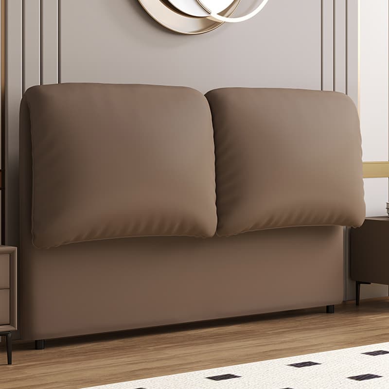 Modish Style Panel Headboard in Pine Wood with No Distressing, Rectangle Shape for Twin/Full/King Bed, Cotton Upholstery Fill, Standard Height