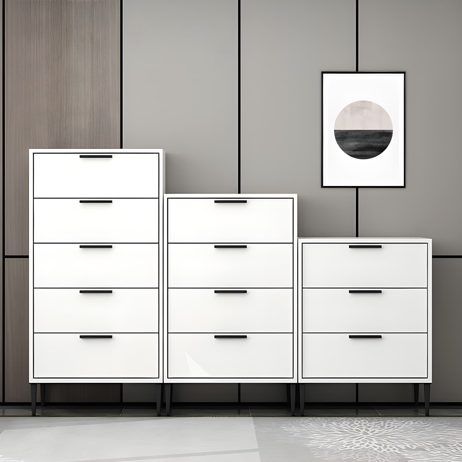 22.83" L x 11.81" W Contemporary Wood Accent Chest with Drawers - image 5