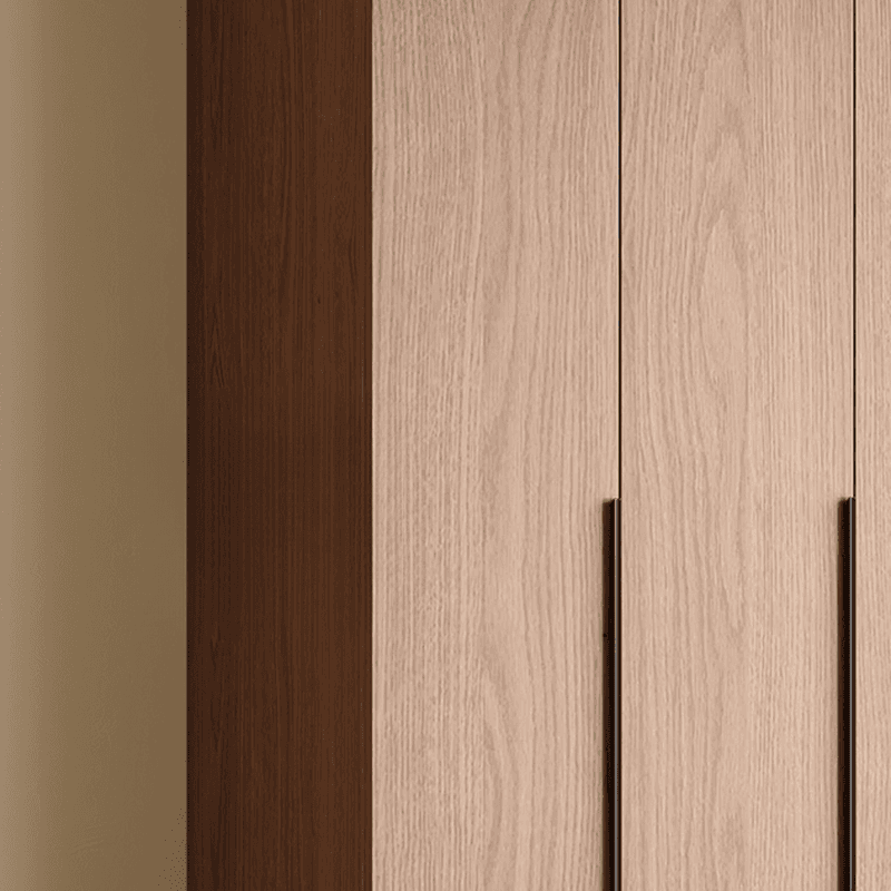 Cocoa Art Deco Self-supporting Cabinet Armoire with Soft Close Drawer, Interior Shelves, and Hanging Rod - image 5