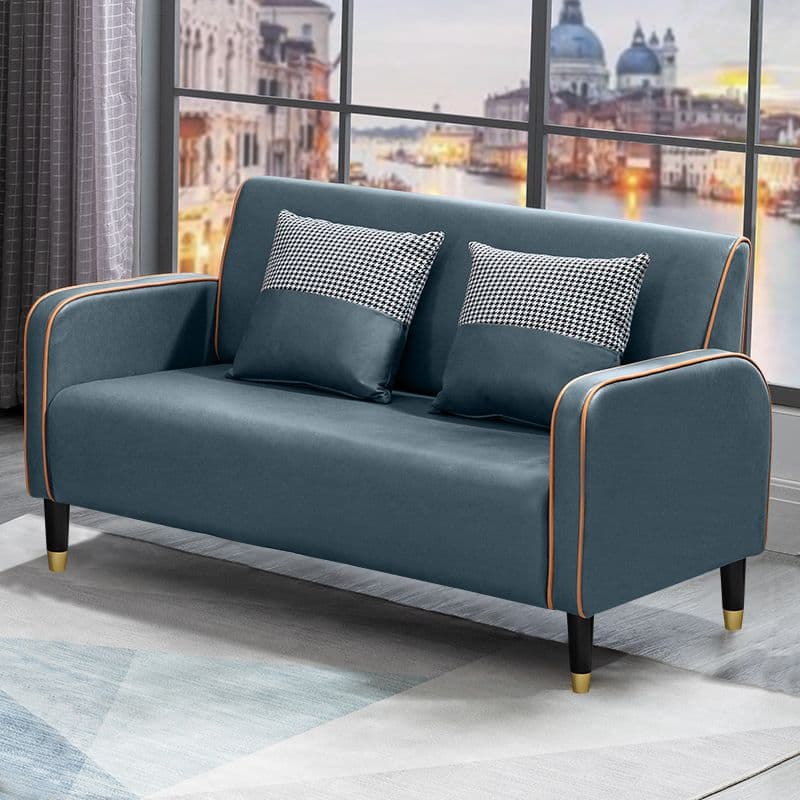 Contemporary Solid Color Tear Resistant Standard Sofa in Light Gray/Olive Green/Ivory, Seats 3 with 2 Pillows - image 13