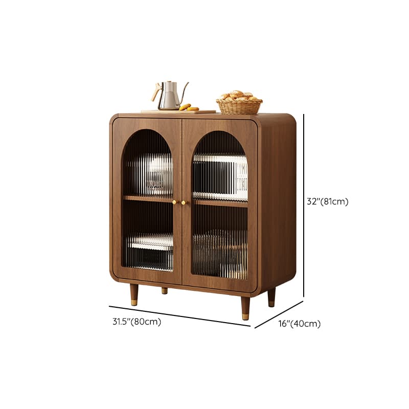 3 Drawers Modish Tan Standard Sink Cabinet with Glass Doors, 2 Shelves/1 Shelf, and Cabinets - image 17