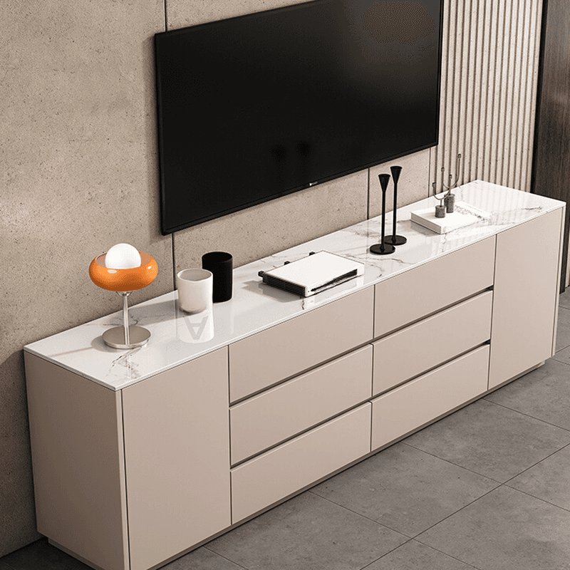 2-Door & 6 Drawers Rectangular TV Stand with Changeable Shelf for Sitting Room, 3 Tiers - image 9