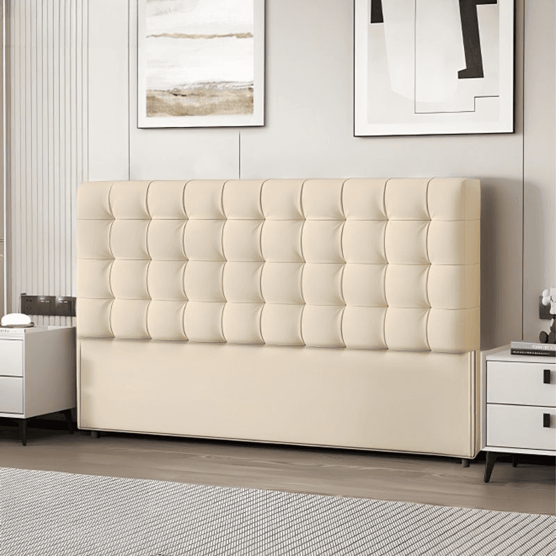Modish No Distressing Button-tufted Panel Headboard in Rectangle Shape for King/Queen/Full Bed with Sponge Upholstery Fill and Standard Height