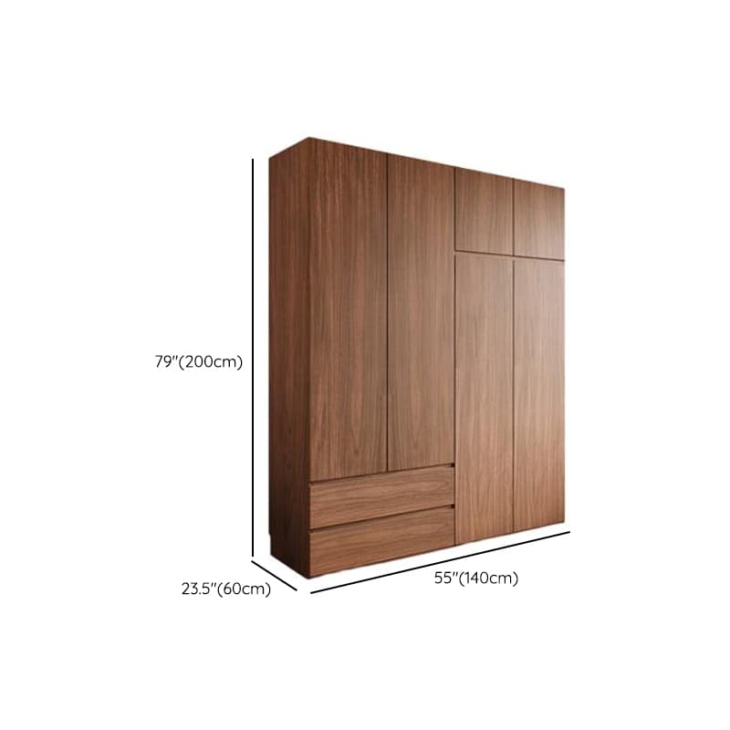 Acorn Minimalist Natural Wood Independent Wardrobe Closet with Soft Close Drawer, Soft Close Door, and Interior Shelves - image 11