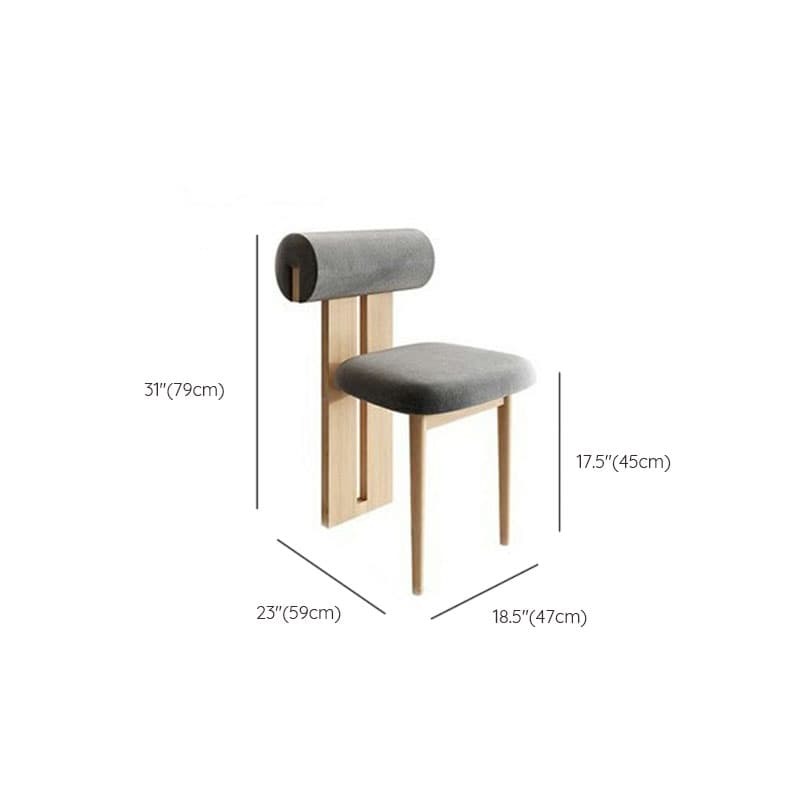 Modern Upholstered Armless Kitchen & Dining Chair, Open Back, Wood Ash, 1 Piece - image 30