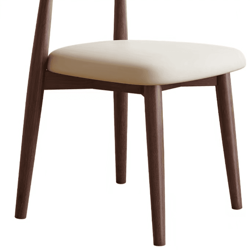Modern Padded Armless Chair with Lumber Legs and Low Back - image 10