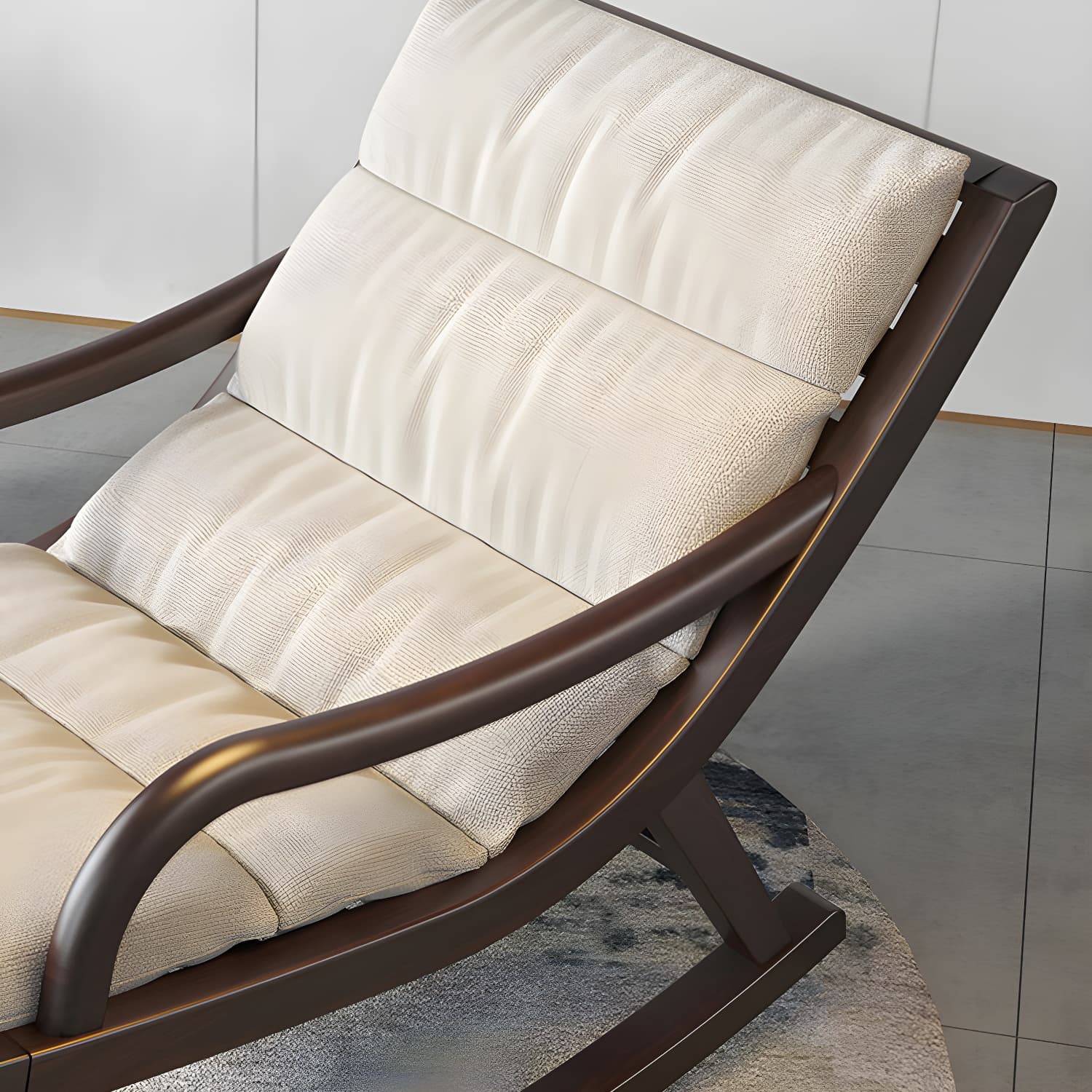 Reclining Solid Wood Living Room with Dark Legs Traditional Rocking Chair - image 12