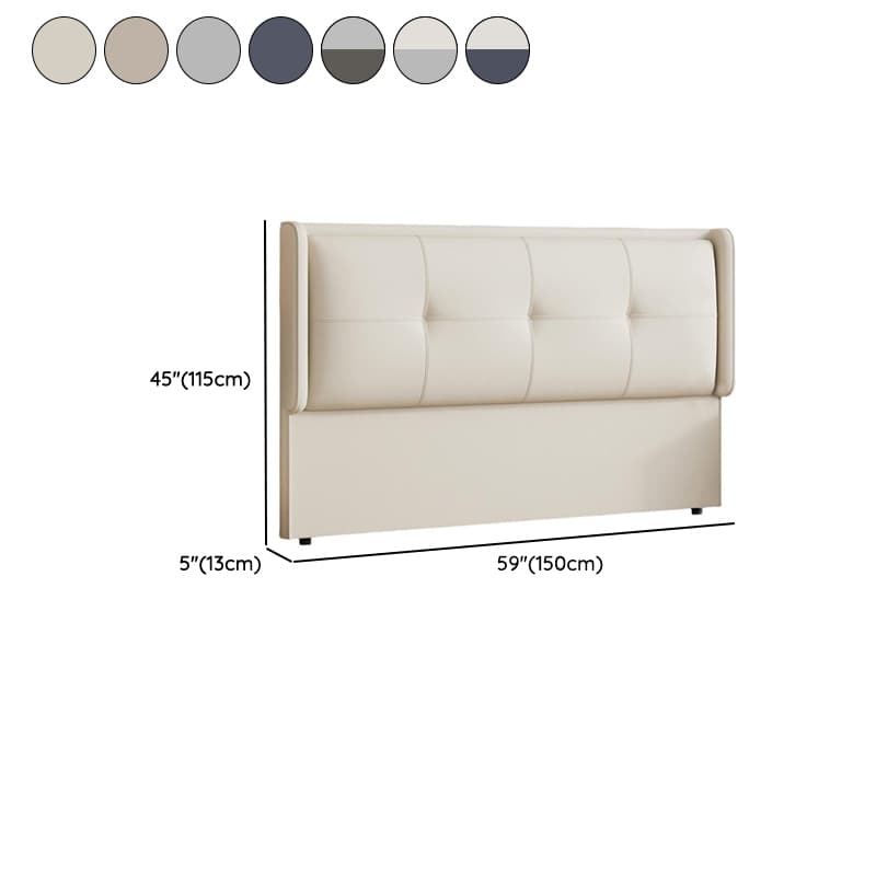 Simplistic Style Wingback Headboard with No Distressing, Piled Tufted Rectangular Shape for King/Queen/Full Bed, Featuring Sponge Upholstery and Standard Height - image 12