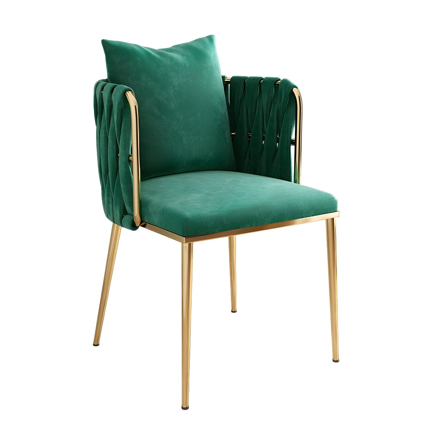 Contemporary Metal Dining Room Chairs Velvet Armless Dining Chairs for Home Use