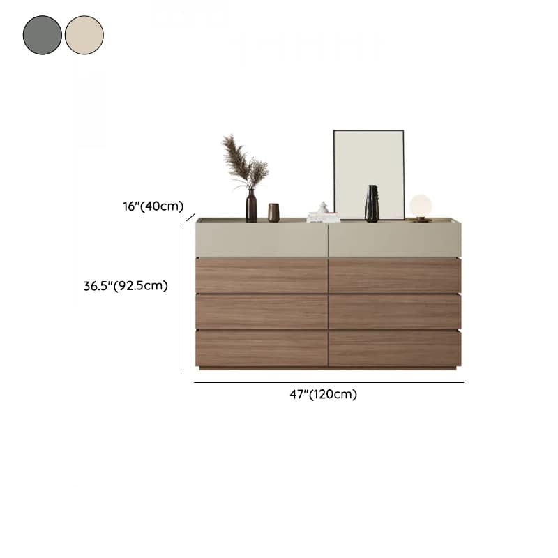 Modern Simple Style Timber Double Dresser/Semainier with 8 Drawers/5 Drawers, Vertical/Horizontal - image 22