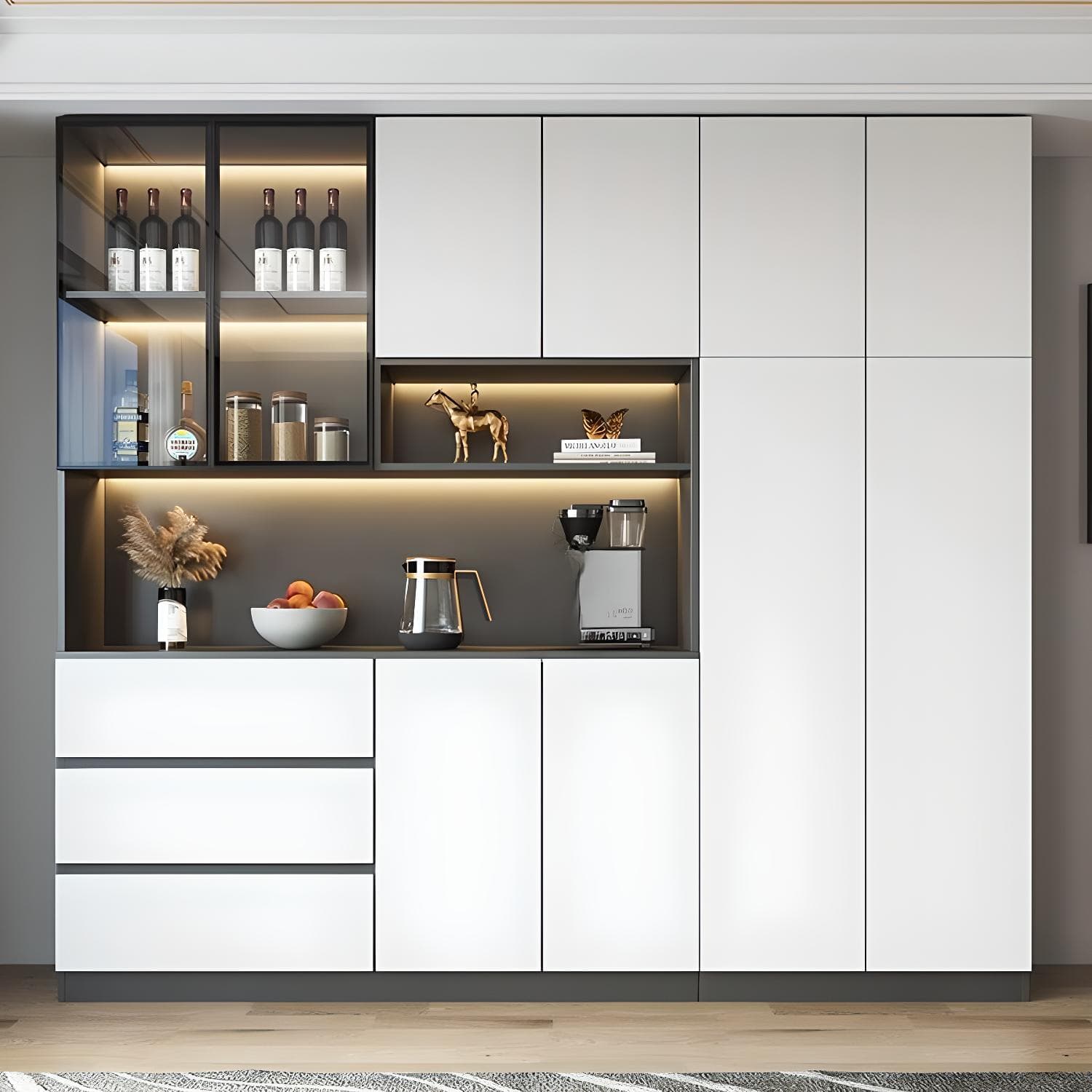 Modern Living Room Manufactured Wood Sideboard with Lighting - image 9