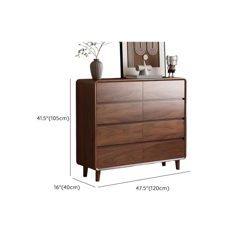 Cocoa Simplistic Natural Wood Bachelor Chest/Double Dresser with 6/9/5 Drawers in Horizontal/Vertical Orientation - image 8