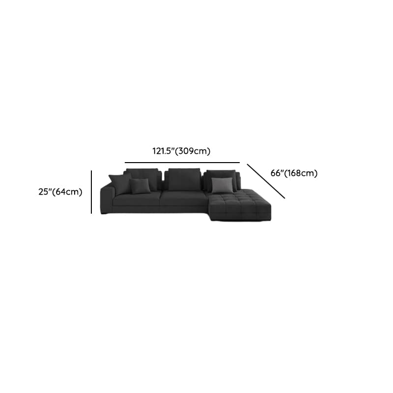L-Shape Corner Sectional in Dark with Button-tufted Upholstery - image 8
