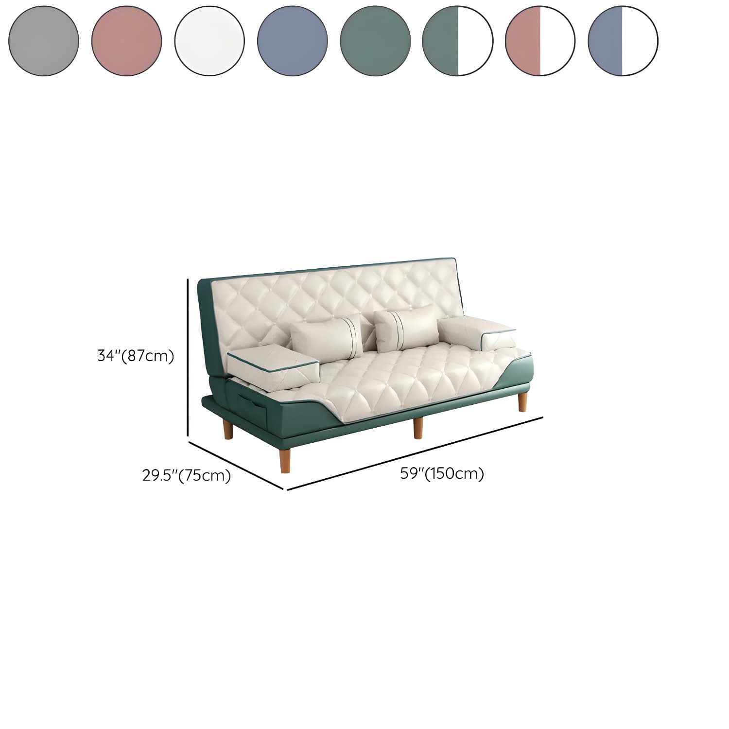 Contemporary Tight Back Convertible Sofa and Chaise with Pillow Top Arm - image 24