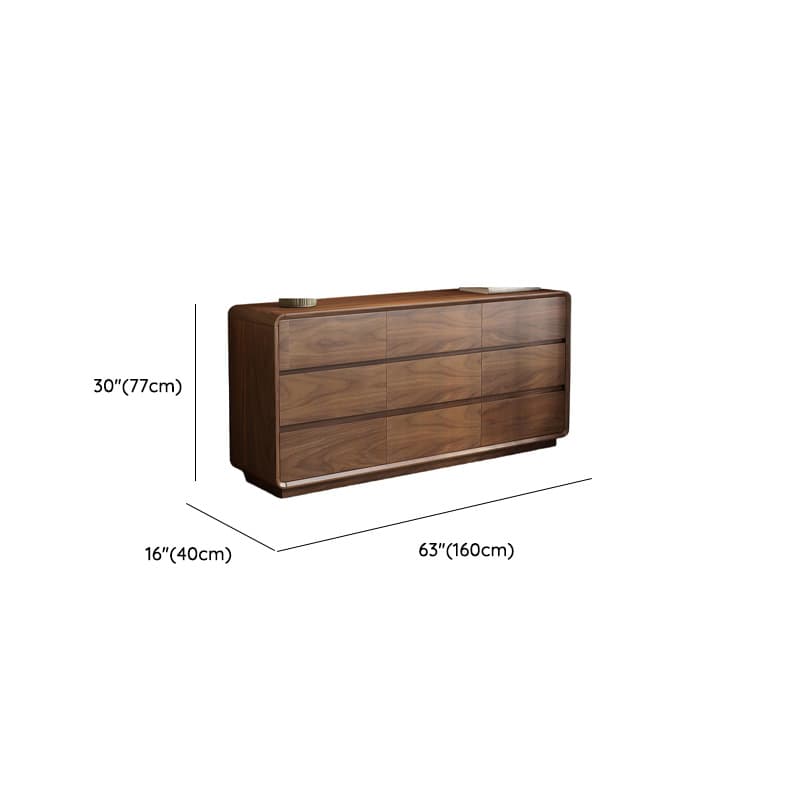 Cocoa Simplistic Natural Wood Double Dresser/Lingerie Chest with 6/9/5 Drawers in Horizontal/Vertical Orientation - image 19