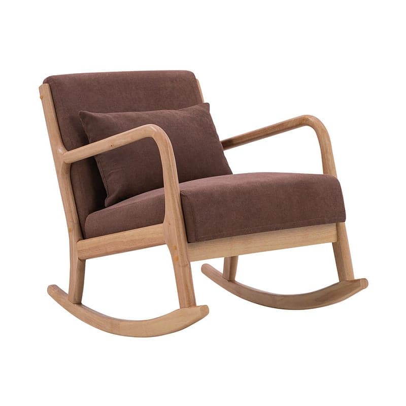 Nordic Natural Cotton Stationary Rocking Couch Chair with Back - image 3