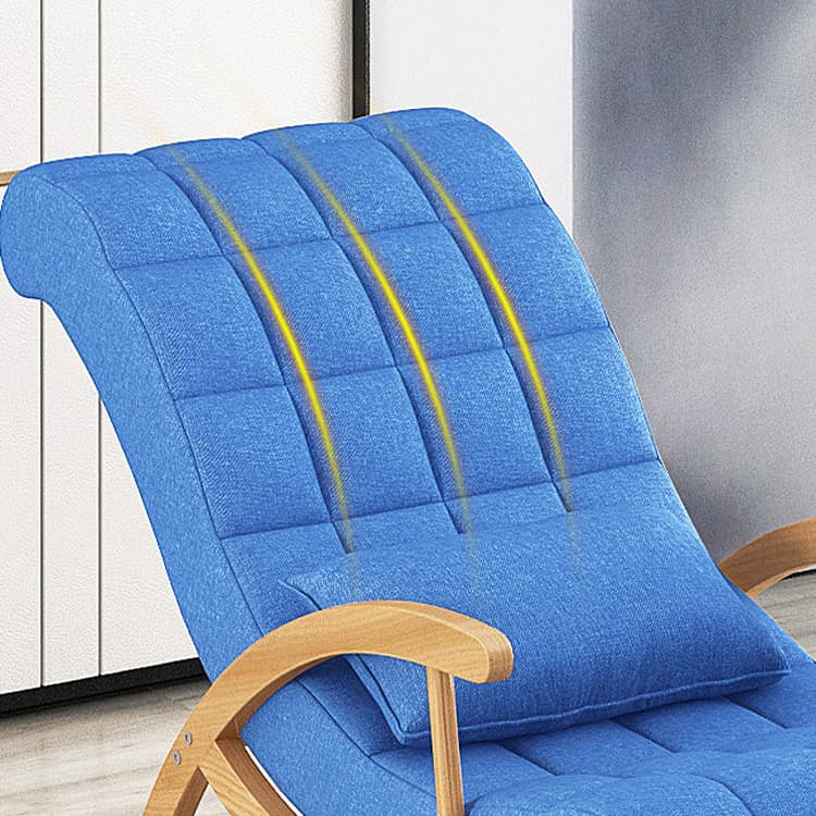 Modern Upholstered Rocking Chair with Removable Cushions - Stylish Pine Frame and Included Pillow - image 15