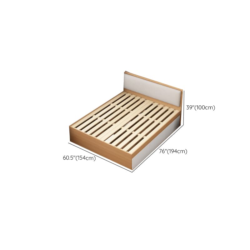 Natural Color Solid Color Storage Included Bed with 3 Storage Boxes for Bedroom - image 13