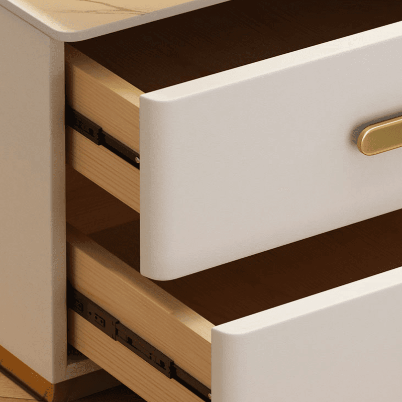 Minimalist Sintered Stone Drawer Storage Nightstand with Illumination Light - image 9