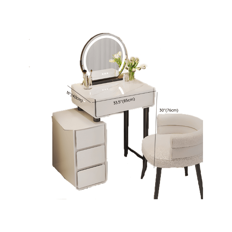 Standard/Small Lumber Vanity Set with 4/5 Drawers, White Seating, Mirror Lights, and Lighting System - image 14