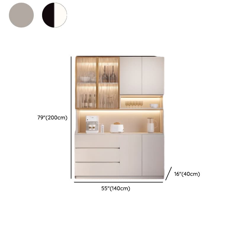 Trendy Sideboard with 3 Drawers, Cupboard, Wide/Standard/Narrow Sizes, 2/1 Shelves, Cabinets, and Glass-panel Door - image 58