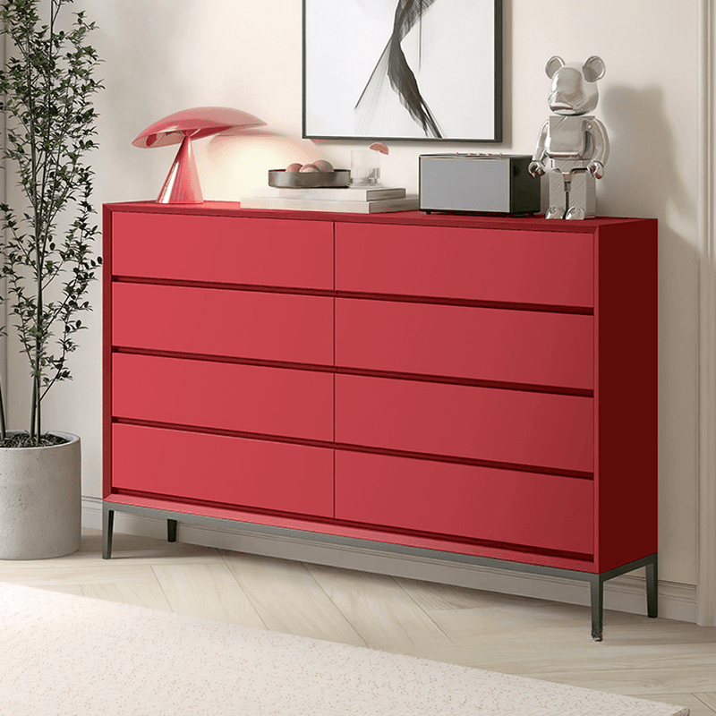 Trendy Raw Wood Console Dresser, Horizontal with 8 Drawers - image 11