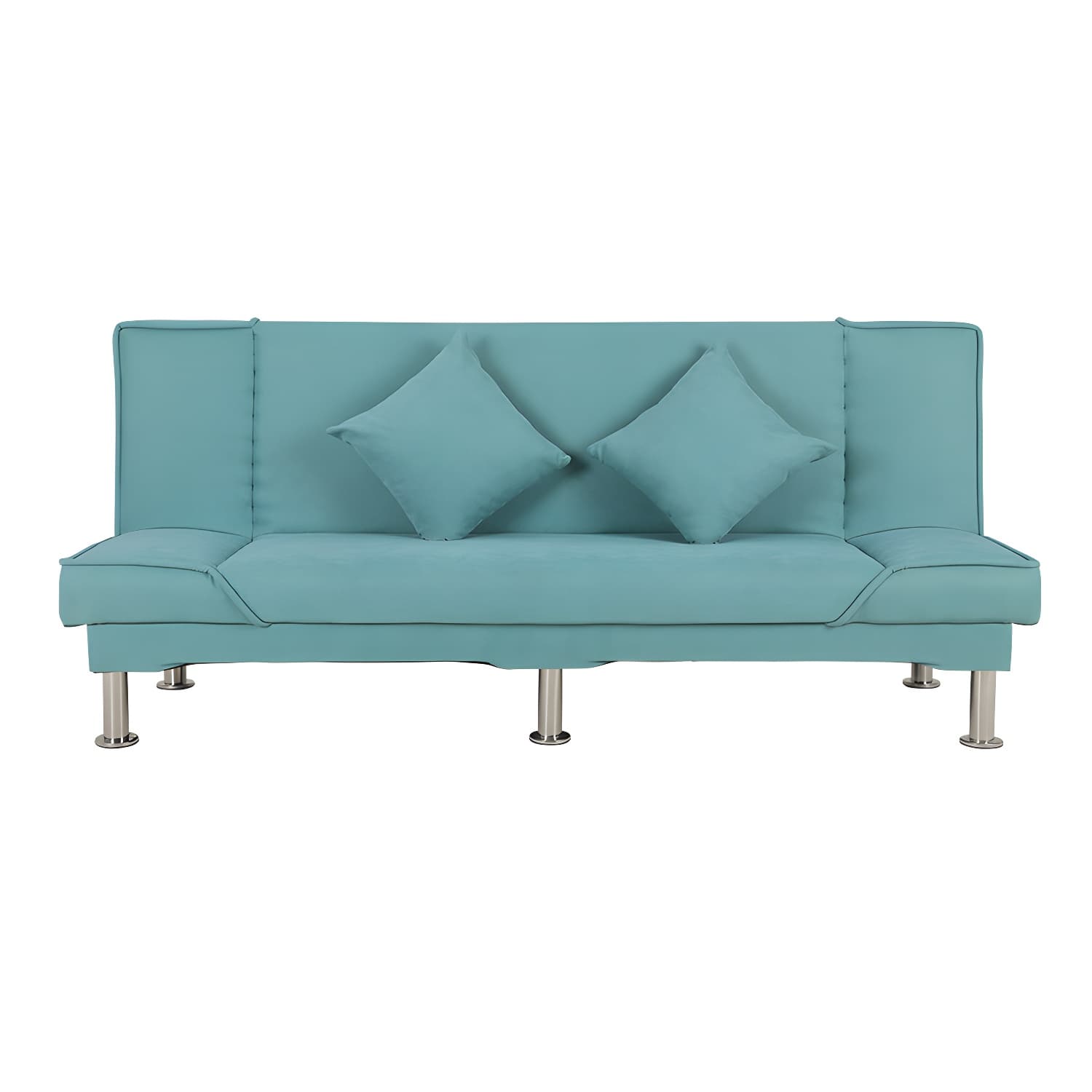 Contemporary Armless Convertible Sofa Linen Foldable Sofa for Apartment - image 14