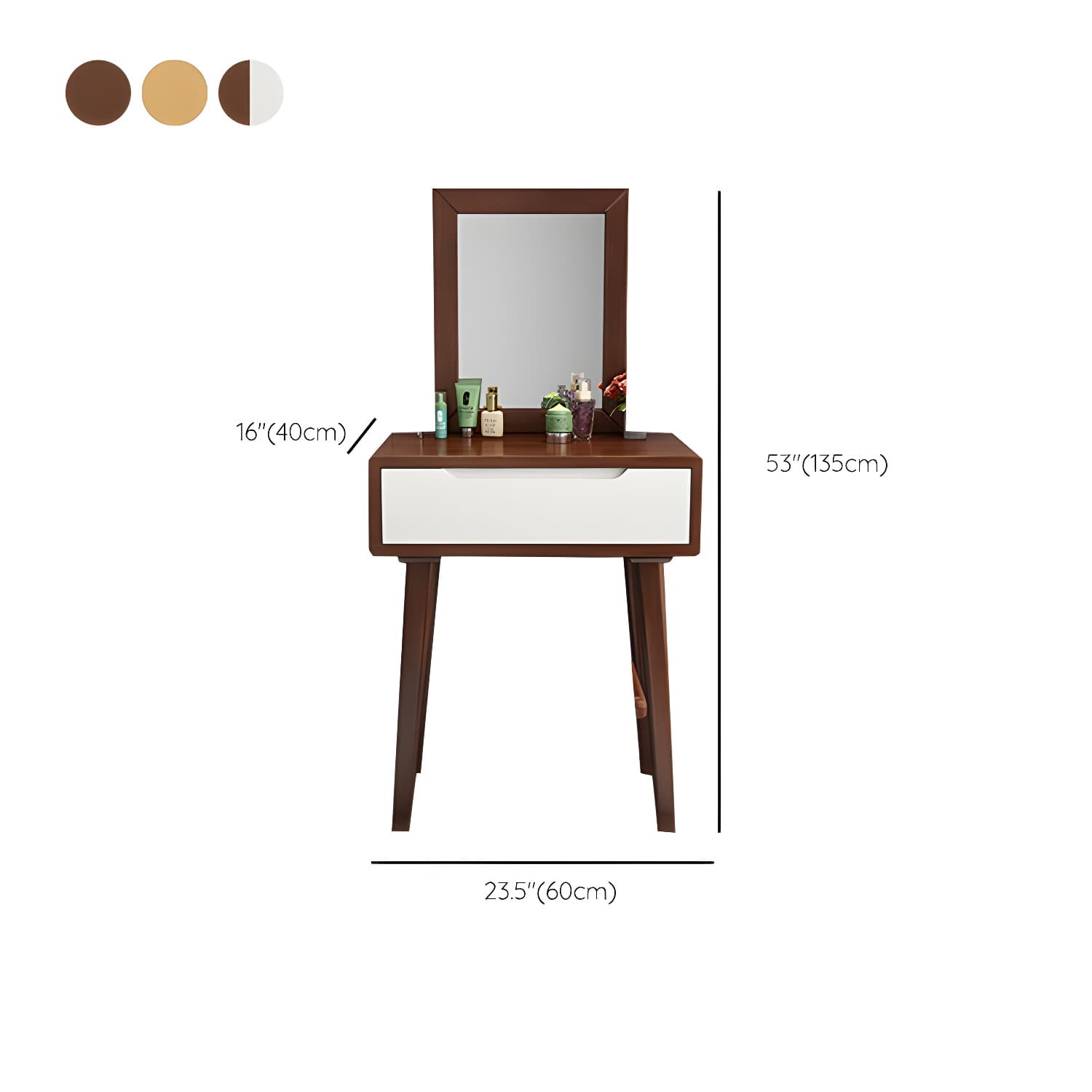 Traditions Make-up Vanity Solid Wood Bedroom With Drawer Dressing Table - image 28