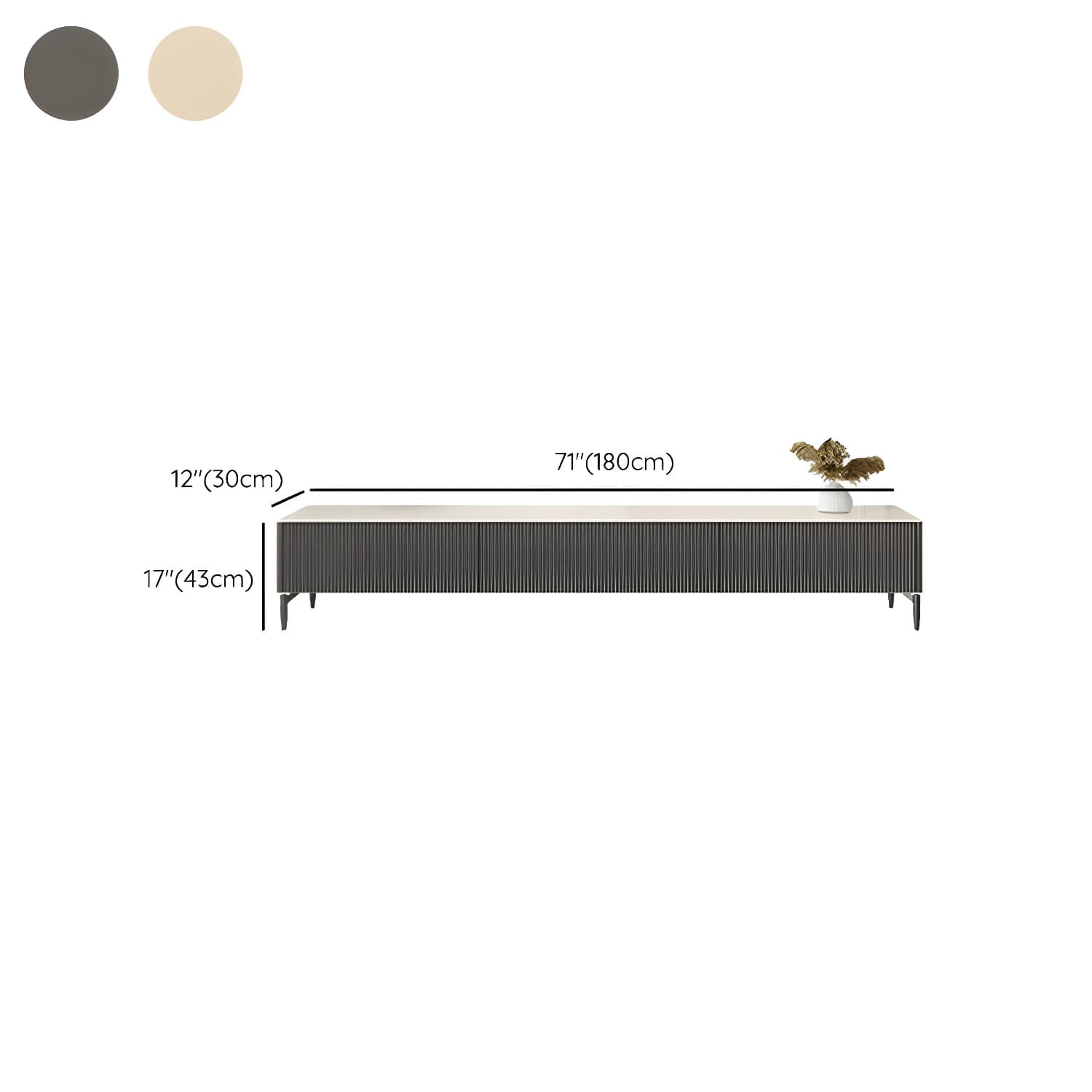 Modern Stone TV Stand with Drawers and Soft Close Glides featuring Cable Management - image 10