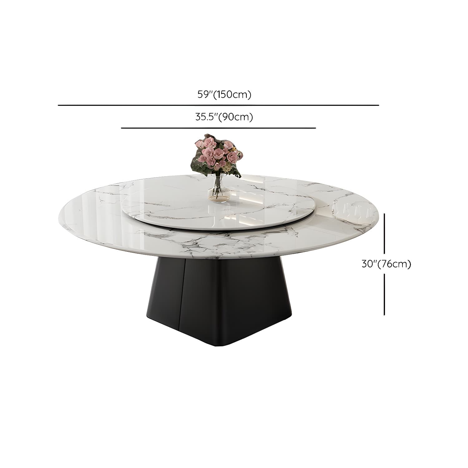 Modern 1/6/7/13 Pieces Furniture Round Stone Dining Set in White - image 12