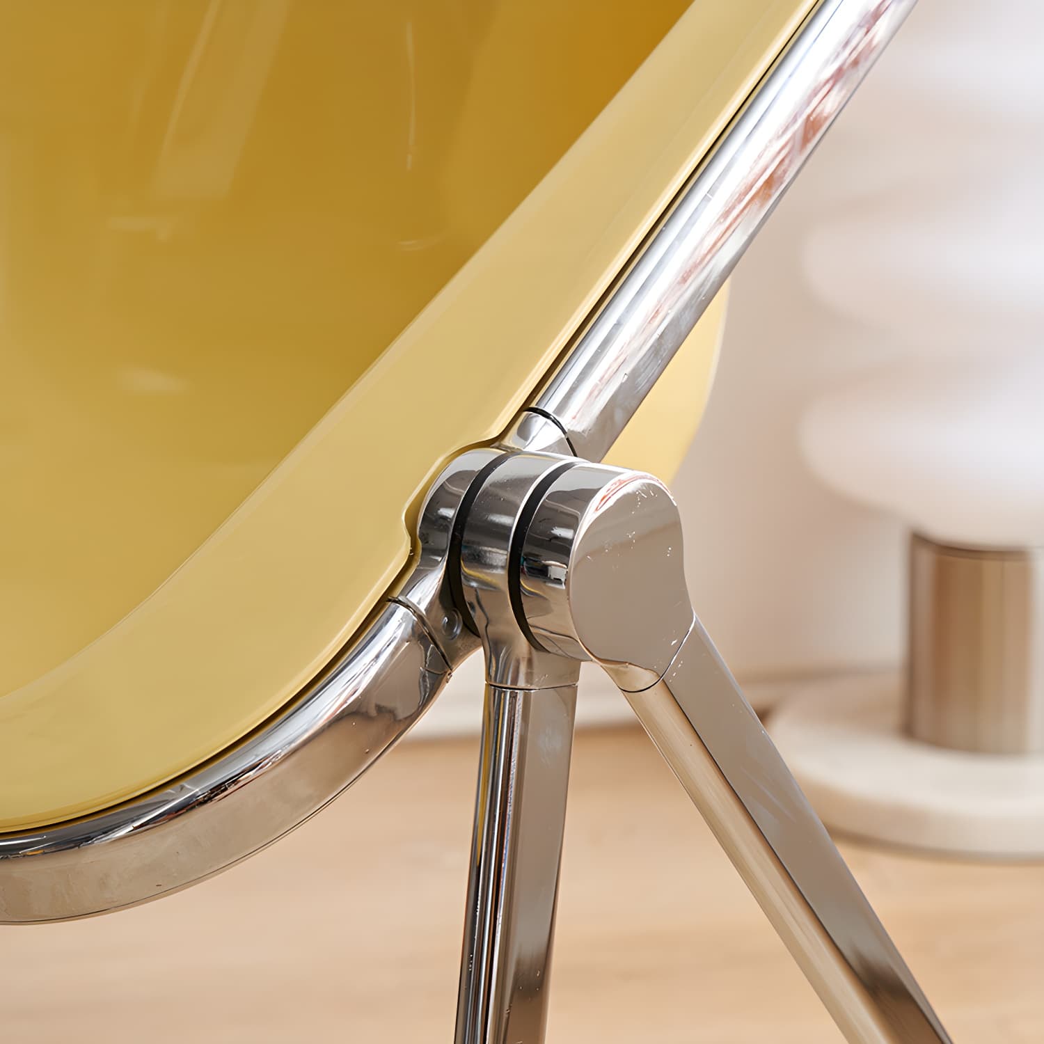 Modern Collapsible Side Chair with Low Back and Foldable Design in Plastic & Acrylic - image 14