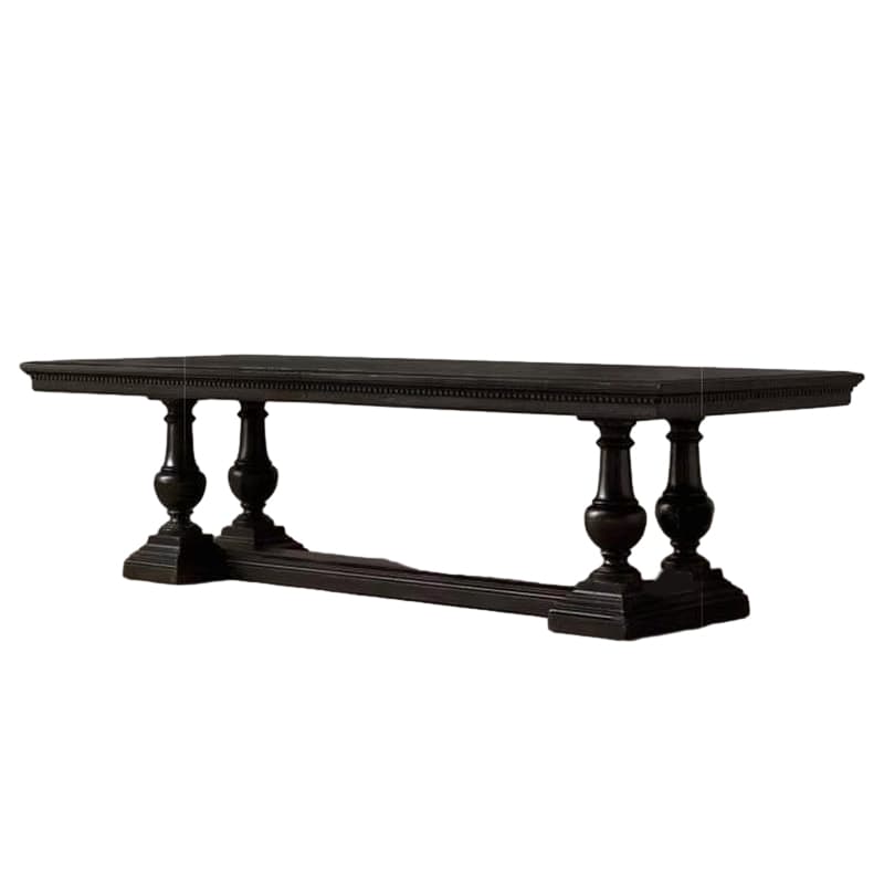 French Country Rectangle Wood Dining Table with Trestle Base, Full Assembly Needed - image 8