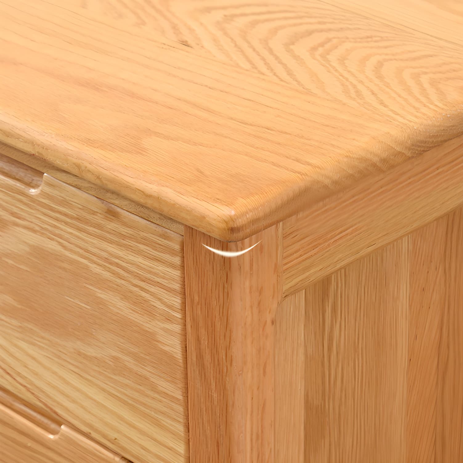 Scandinavian Oak Sideboard Credenza with Cabinets and Drawers - image 9