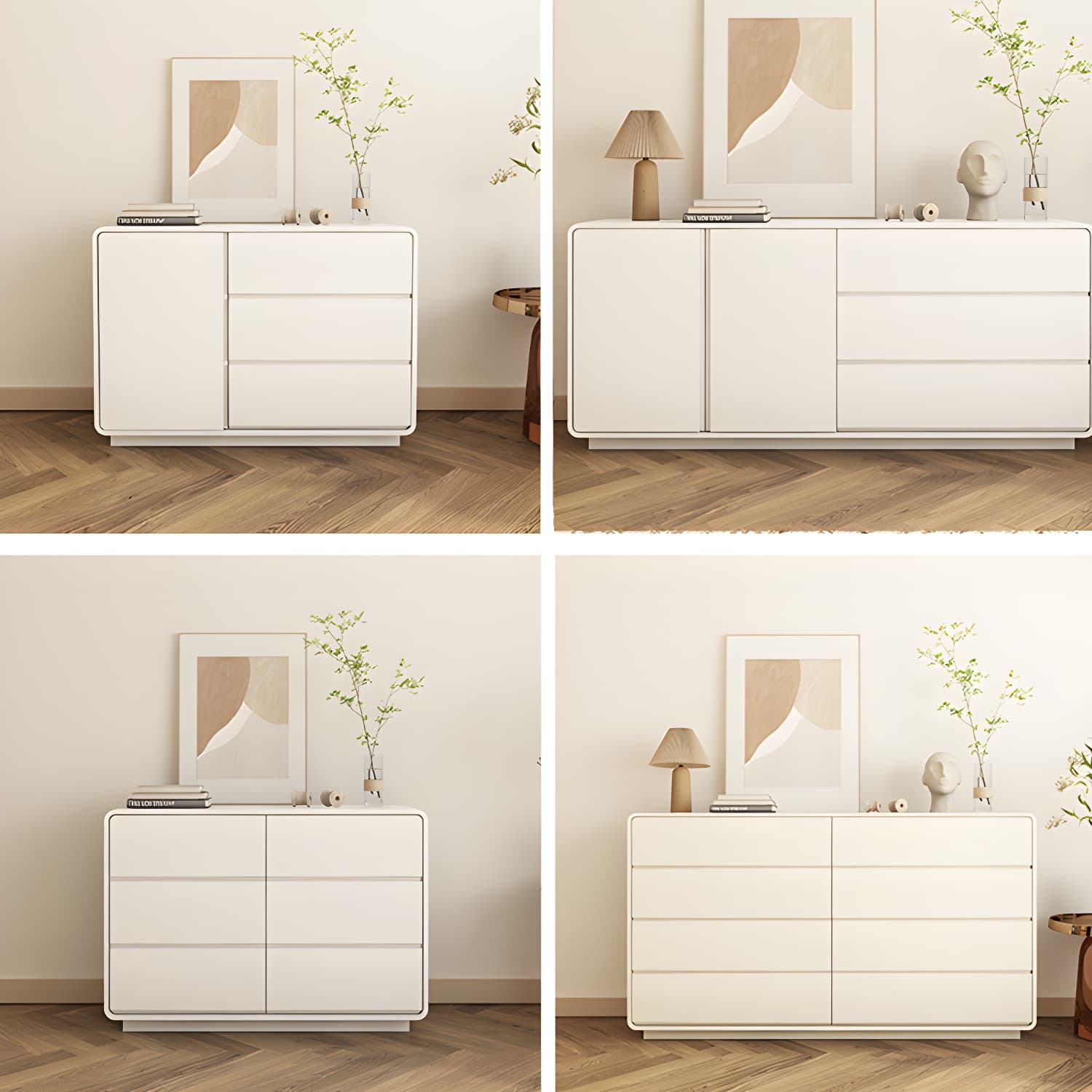 Modern White Double Dresser with Drawers and Soft Close Glides - image 9
