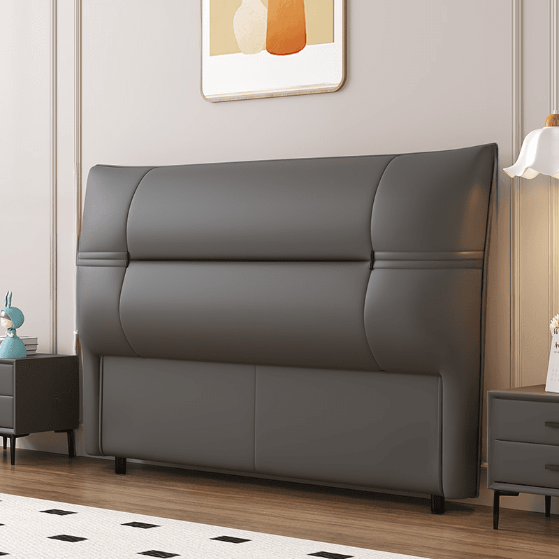 Simplistic Panel Headboard with No Distressing, Piled Tufted Rectangular Shape for King/Queen/Full Bed, Featuring Sponge Upholstery and Standard Height