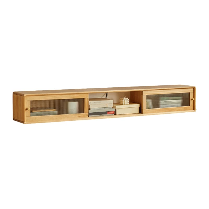 Minimalist Wood TV Stand with Open Shelving and Storage Cabinets - image 7