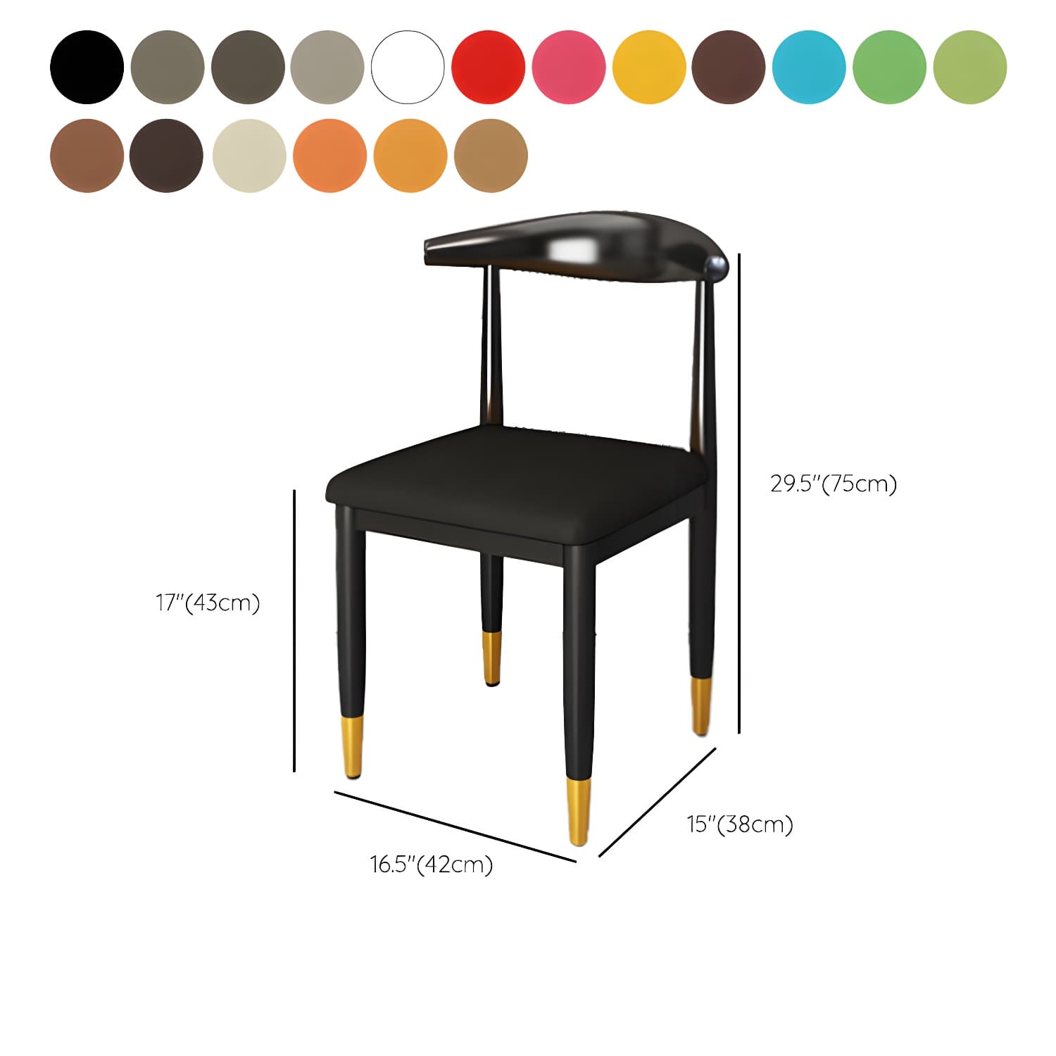Indoor Open Back Dining Chair Industrial Upholstered Armless Chair - image 28