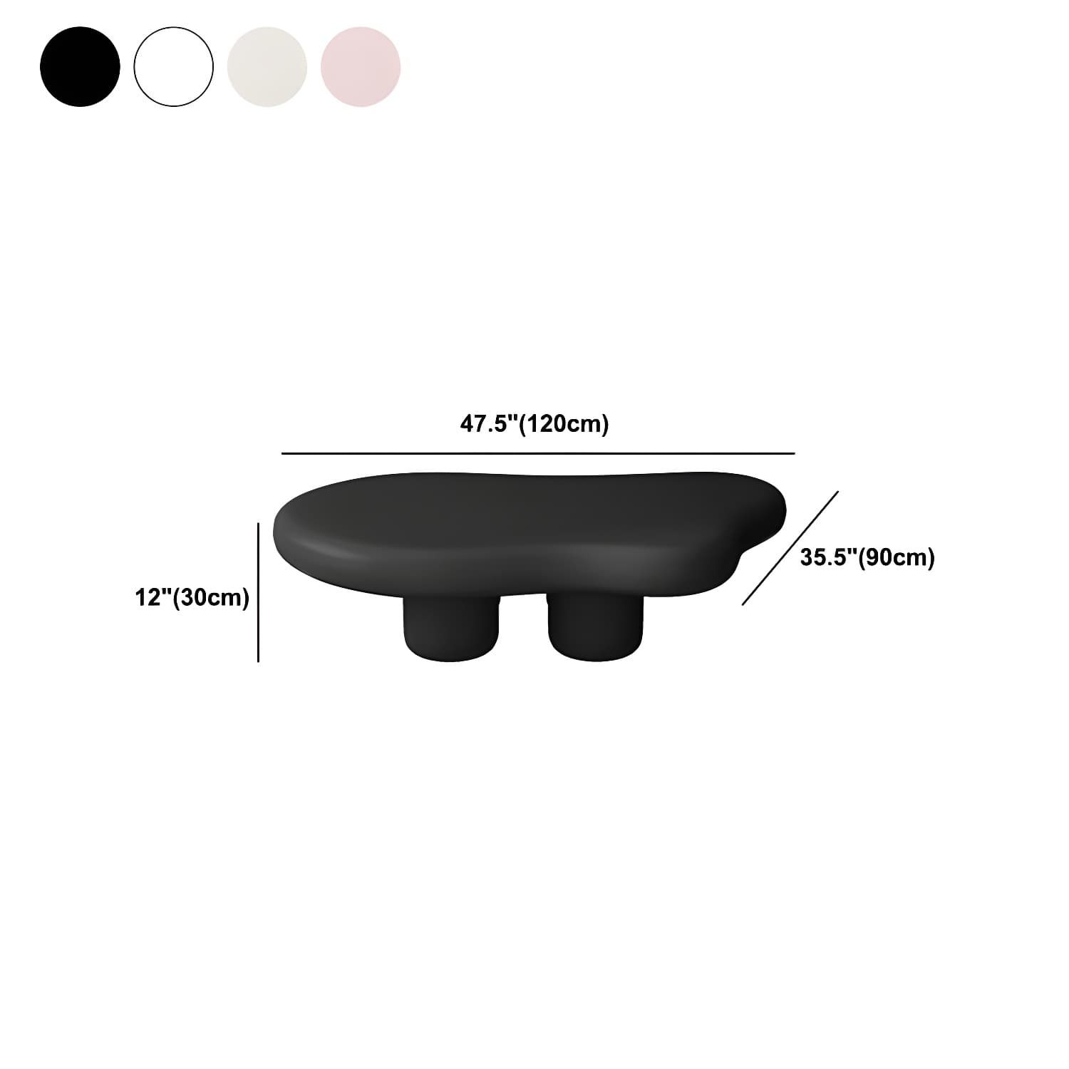 Solid Wood 4 Legs Coffee Table Minimalist Modern Coffee Table - image 16