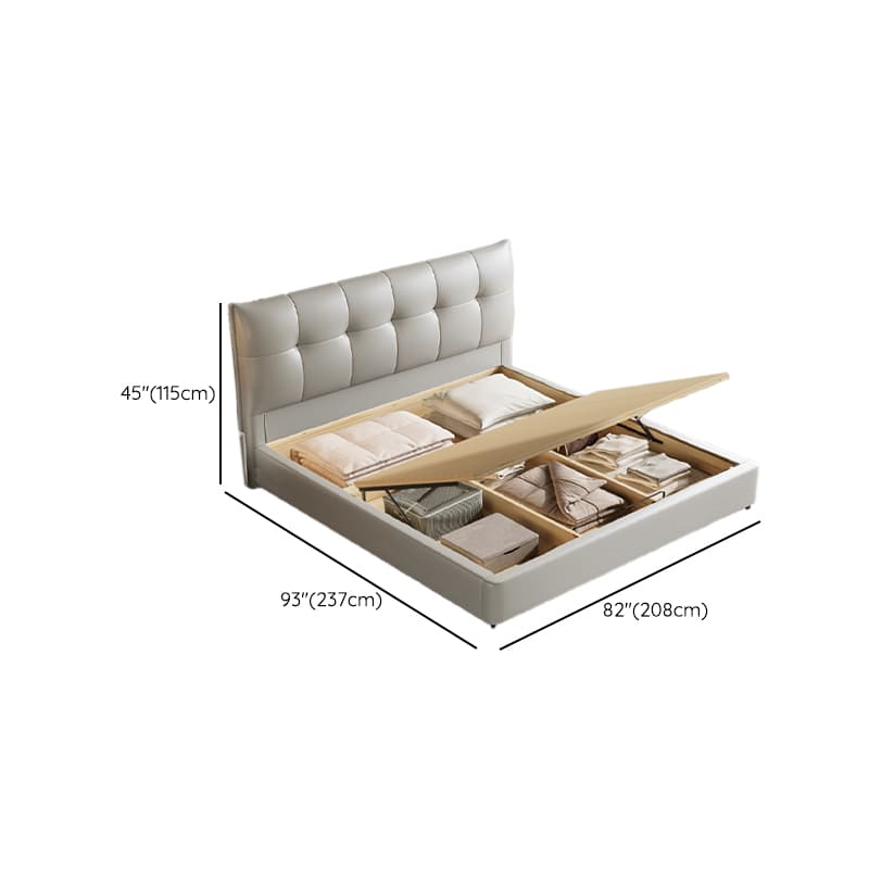Lumber Frame Storage Panel Bed/Storage Panel Bed with Stitch-tufted Headboard for Living Room - image 13