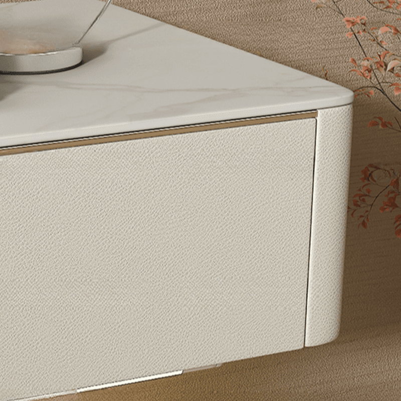 Organic Stone Countertop 1 Drawer Bedside Cabinet with Hanging Shelf - image 13