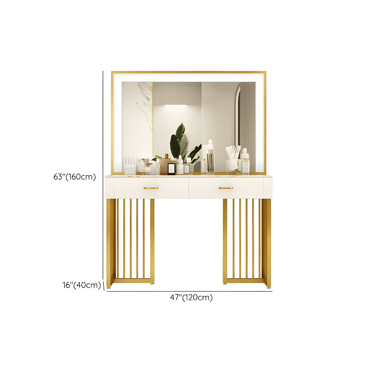 White Contemporary Standard/Large Sintered Stone Light Up 2 Drawers/4 Drawers - image 11