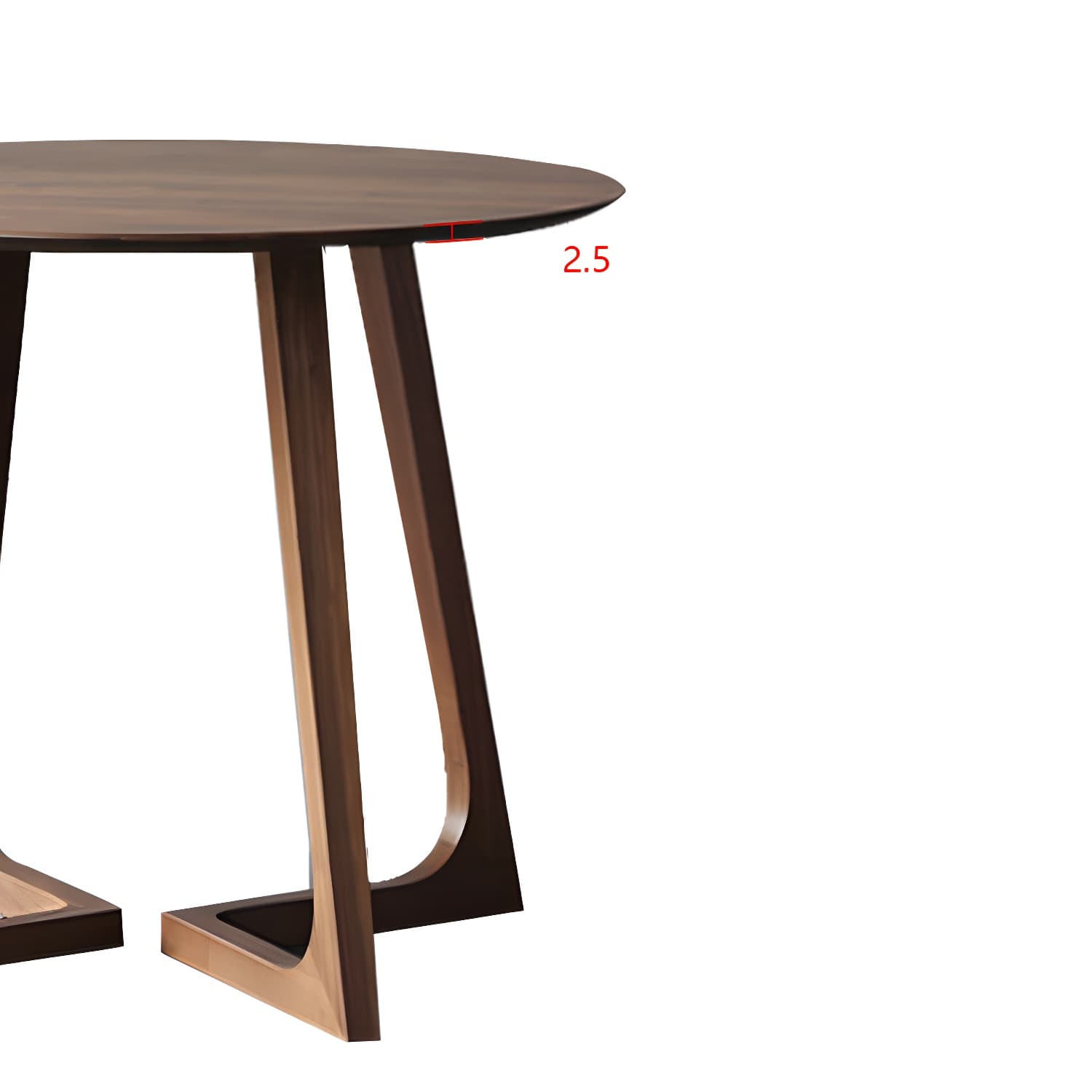 Simple Walnut Ash Dining Table Double Solid Wood Pedestal Home Table - image 8