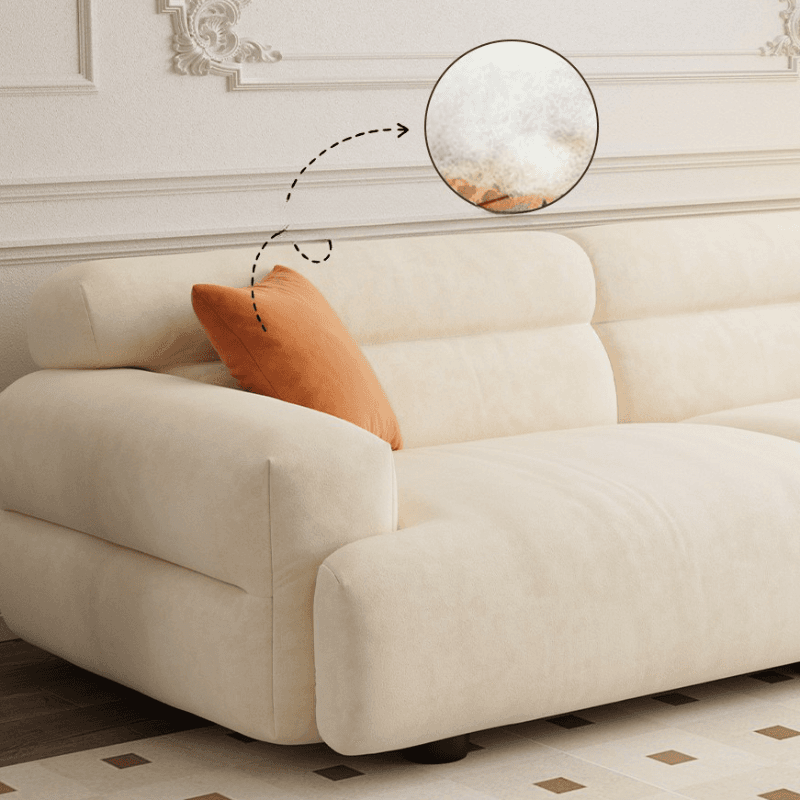 Contemporary Solid Color Tear Resistant Standard Sofa in Gray/Light Brown/Citrus Color for 4/5/3 with 2 Pillows - image 7